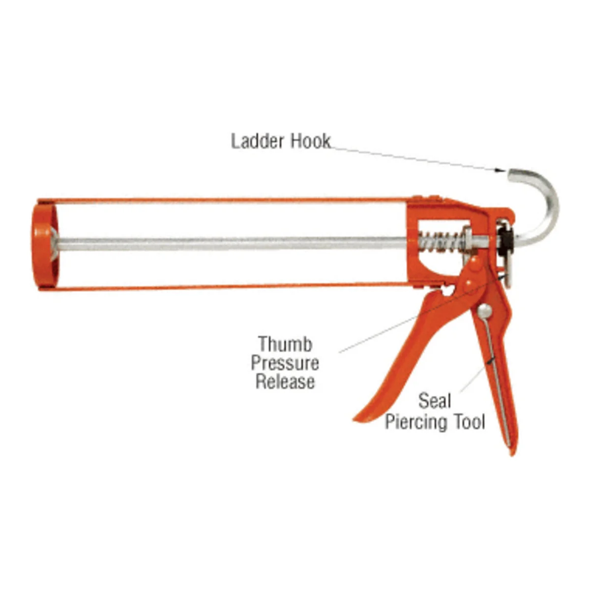 CRL GA1204 Metal Caulking Gun for 10.3 oz Tubes