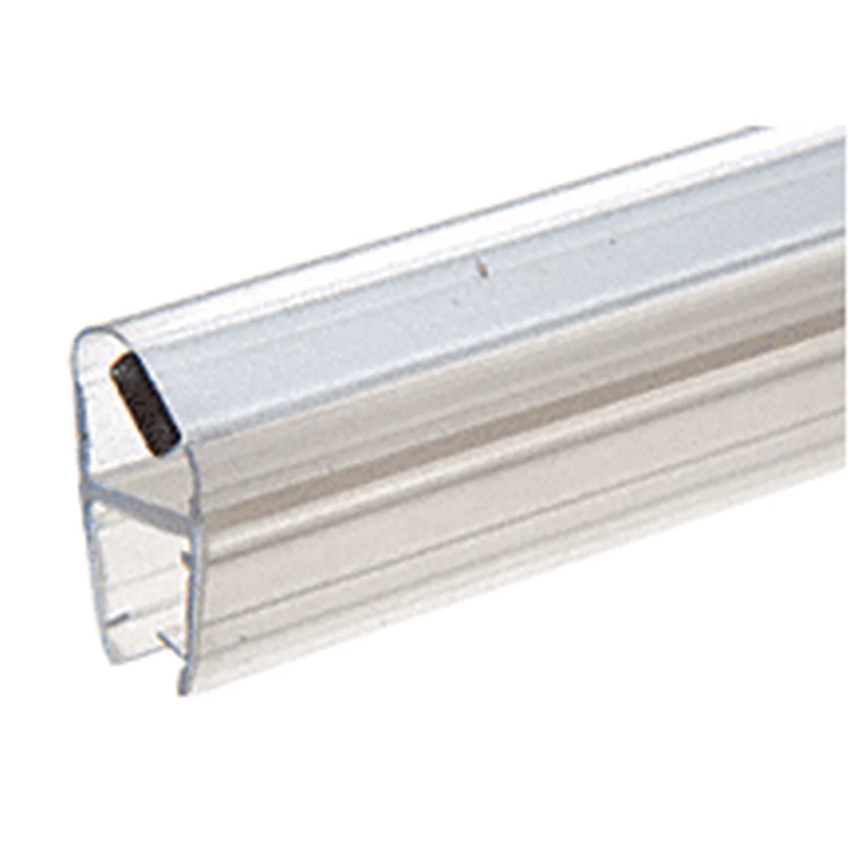 Frameless Shower Door Magnetic Seal, 45° Left-Hand, for 3/8"–1/2" Glass, Clear – CRL PMA10 actual photo