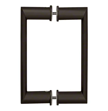 Shower Door 8" Oval/Round Back-to-Back Pull Handle, Oil Rubbed Bronze – CRL 0R8X80RB