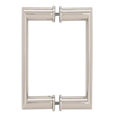 Shower Door 8" Oval/Round Back-to-Back Pull Handle, Polished Nickel – CRL 0R8X8PN