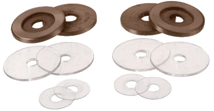 Shower Door Handle Replacement Washers for Back-to-Back Solid Pull Handles, Brushed Bronze – CRL 30WKBBRZ