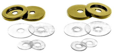Shower Door Handle Replacement Washers for Back-to-Back Solid Pull Handles, Polished Brass – CRL 30WKBR