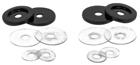 Shower Door Handle Replacement Washers for Back-to-Back Solid Pull Handles, Matte Black – CRL 30WKMBL