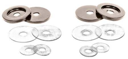 Shower Door Handle Replacement Washers for Back-to-Back Solid Pull Handles, Polished Nickel – CRL 30WKPN