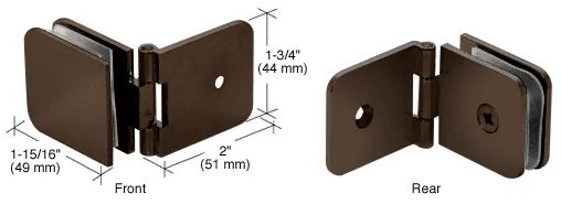 Shower Glass Adjustable Wall Mount Glass Clamp, Oil Rubbed Bronze – CRL ADJ0370RB, photo 2