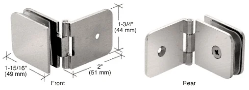 Shower Glass Adjustable Wall Mount Glass Clamp, Brushed Nickel – CRL ADJ037BN, photo 2