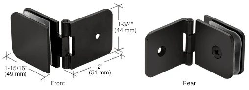 Shower Glass Adjustable Wall Mount Glass Clamp, Matte Black – CRL ADJ037MBL, photo 2