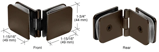 Shower Glass Adjustable Glass-to-Glass Clamp, Oil Rubbed Bronze – CRL ADJ1800RB, photo 2