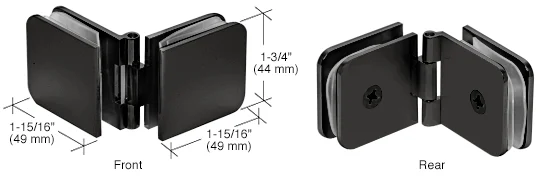 Shower Glass Adjustable Glass-to-Glass Clamp, Matte Black – CRL ADJ180MBL, photo 2