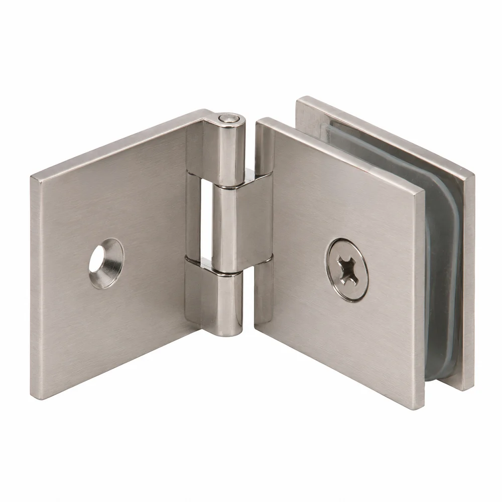 Shower Glass Adjustable Square Wall Mount Glass Clamp, Brushed Nickel – CRL ADJSQ037BN
