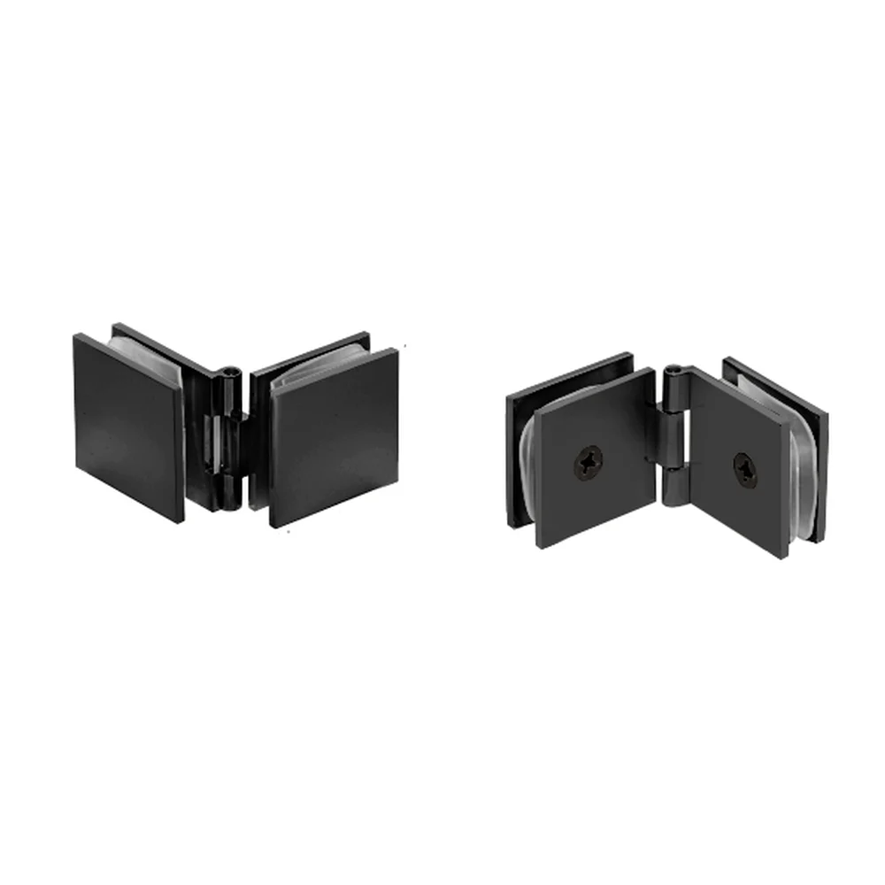 Shower Glass Adjustable Square Glass-to-Glass Clamp, Matte Black – CRL ADJSQ180MBL