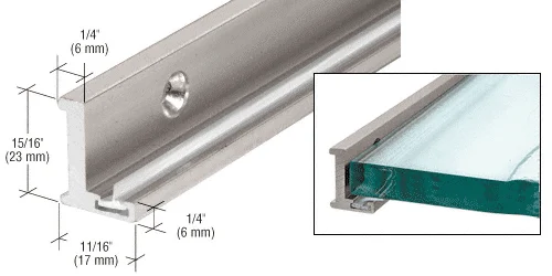 CRL AJ78BN 78" Aluminum Jamb with Clear Vinyl Wipe