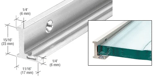 CRL AJ98BA 98" Aluminum Wall Jamb with Clear Vinyl Wipe