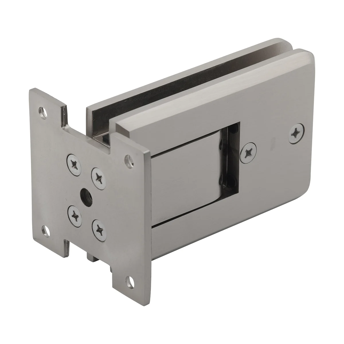 Shower Door Hinge: Atlas Wall Mount, Full Back Plate, Brushed Nickel – CRL ATL01BN, photo 3
