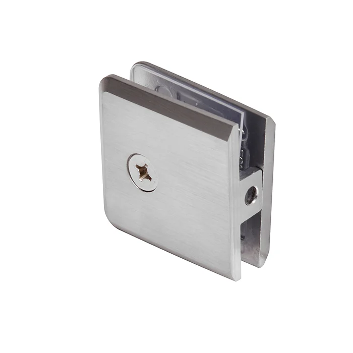 Shower Glass Beveled Hole-in-Glass Fixed Panel U-Clamp, Brushed Chrome – CRL BCU4BCH, photo 2