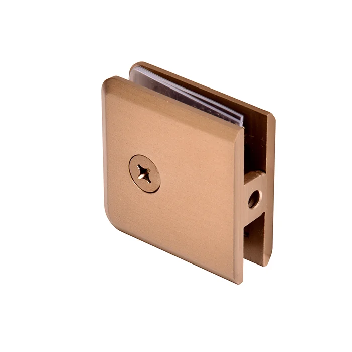 Shower Glass Beveled Hole-in-Glass Fixed Panel U-Clamp, Dark Brushed Bronze – CRL BCU4DBBZ, photo 2