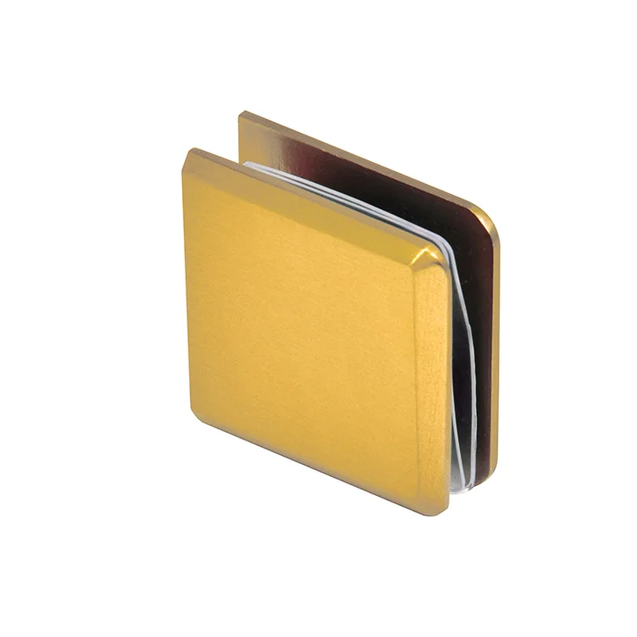 Shower Glass Beveled Hole-in-Glass Fixed Panel U-Clamp, Modern Gold – CRL BCU4MG