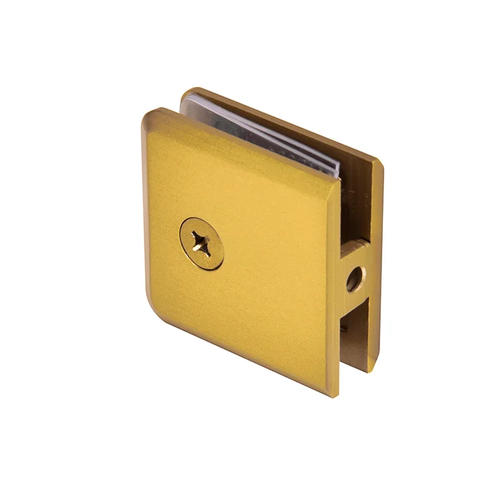 Shower Glass Beveled Hole-in-Glass Fixed Panel U-Clamp, Modern Gold – CRL BCU4MG, photo 2