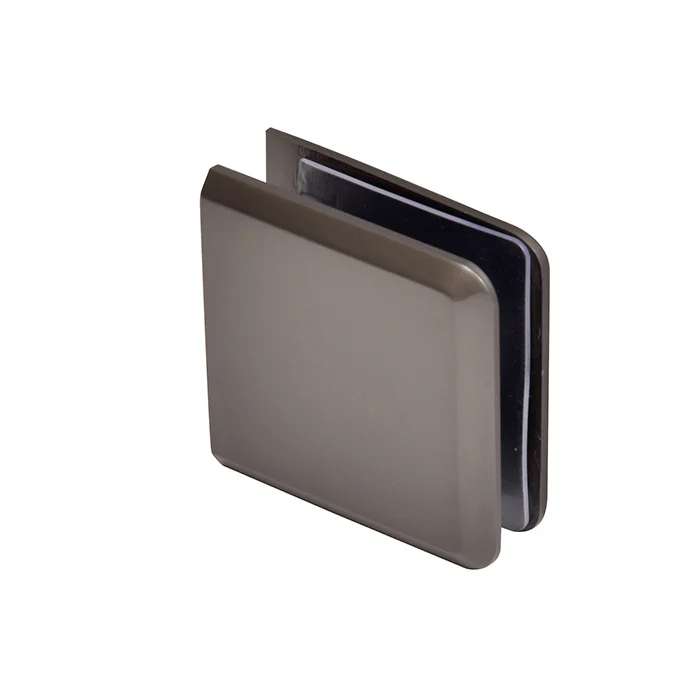 Shower Glass Beveled Hole-in-Glass Fixed Panel U-Clamp, Matte Gun Metal – CRL BCU4MGM