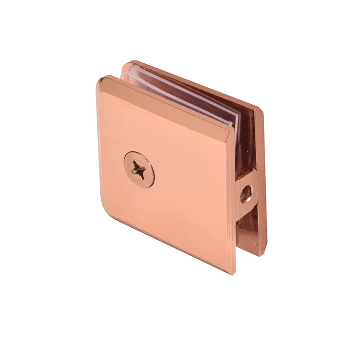 Shower Glass Beveled Hole-in-Glass Fixed Panel U-Clamp, Rose Gold – CRL BCU4RG, photo 2