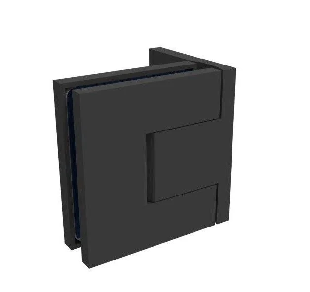 Shower Door Hinge: Bellagio 344 Adjustable, Offset Back Plate, Matte Black – CRL BEL344MBL, photo 3