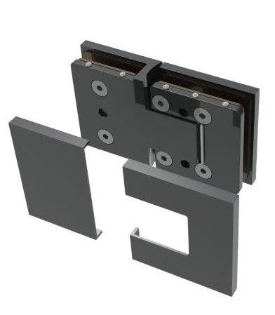 Glass to Glass Shower Door Hinge 180°: Bellagio 380, Matte Black – CRL BEL380MBL, photo 3