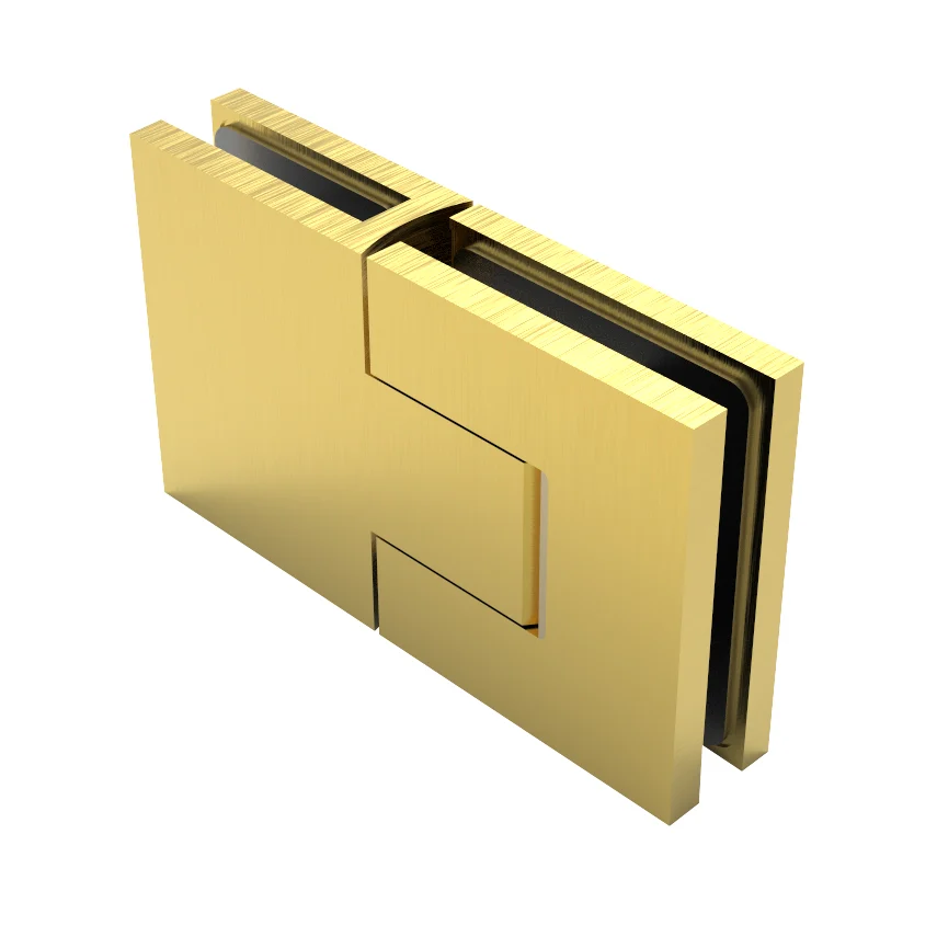 Glass to Glass Shower Door Hinge 180°: Bellagio 380, Satin Brass – CRL BEL380SB