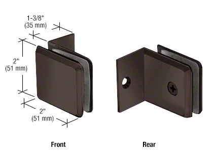 Shower Glass Beveled Fixed Panel Clamp with Small Leg, Oil Rubbed Bronze – CRL BGC0370RB, photo 2