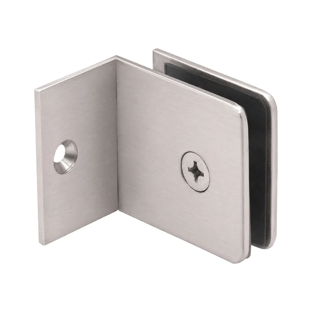 Shower Glass Beveled Fixed Panel Clamp with Small Leg, Brushed Nickel – CRL BGC037BN
