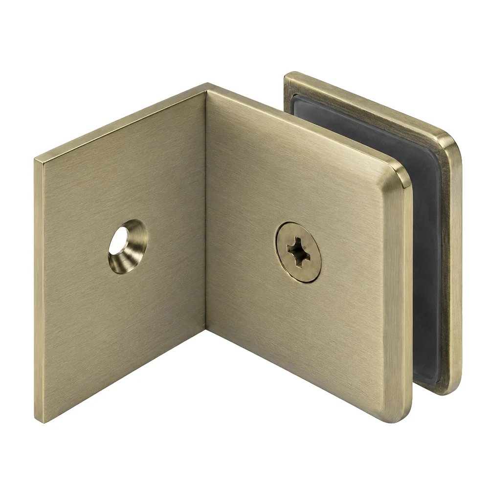 Shower Glass Beveled Fixed Panel Clamp with Large Leg, Brushed Bronze – CRL BGC039BBRZ