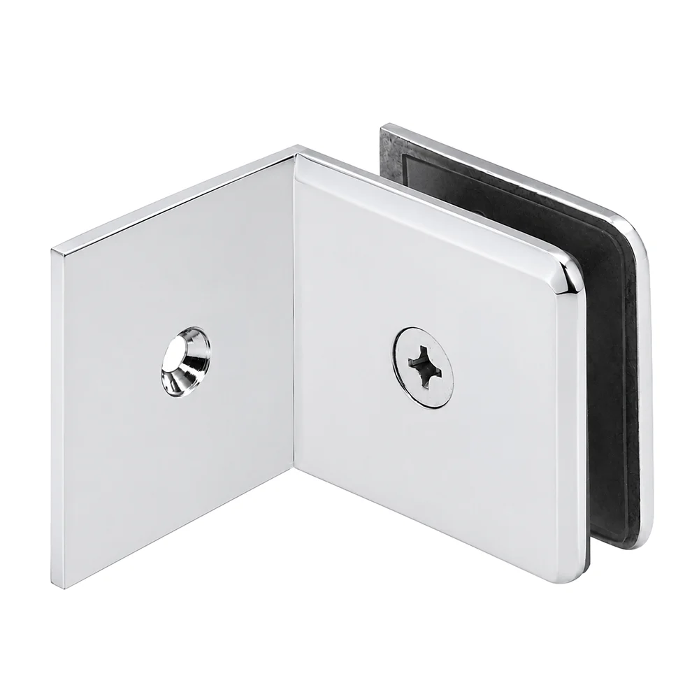 CRL BGC039CH Beveled Fixed Panel Clamp with Large Leg