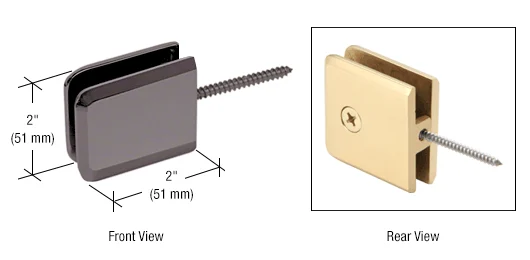 Shower Glass Beveled Wall Mount Movable Transom Clamp, Oil Rubbed Bronze – CRL BGC1860RB, photo 2