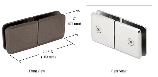 Shower Glass Beveled 180° Movable Transom Clamp, Oil Rubbed Bronze – CRL BGC1880RB, photo 2