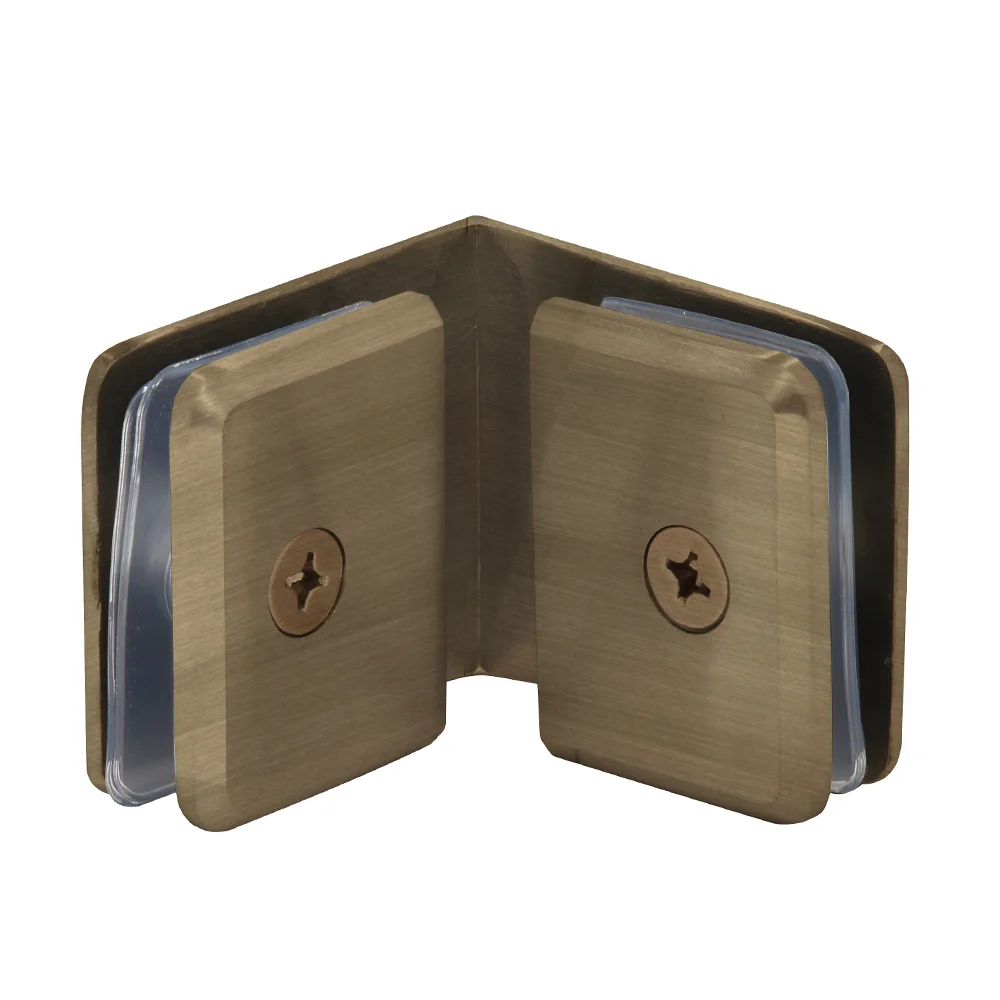 Shower Glass Beveled 90° Glass-to-Glass Clamp, Brushed Bronze – CRL BGC90BBRZ