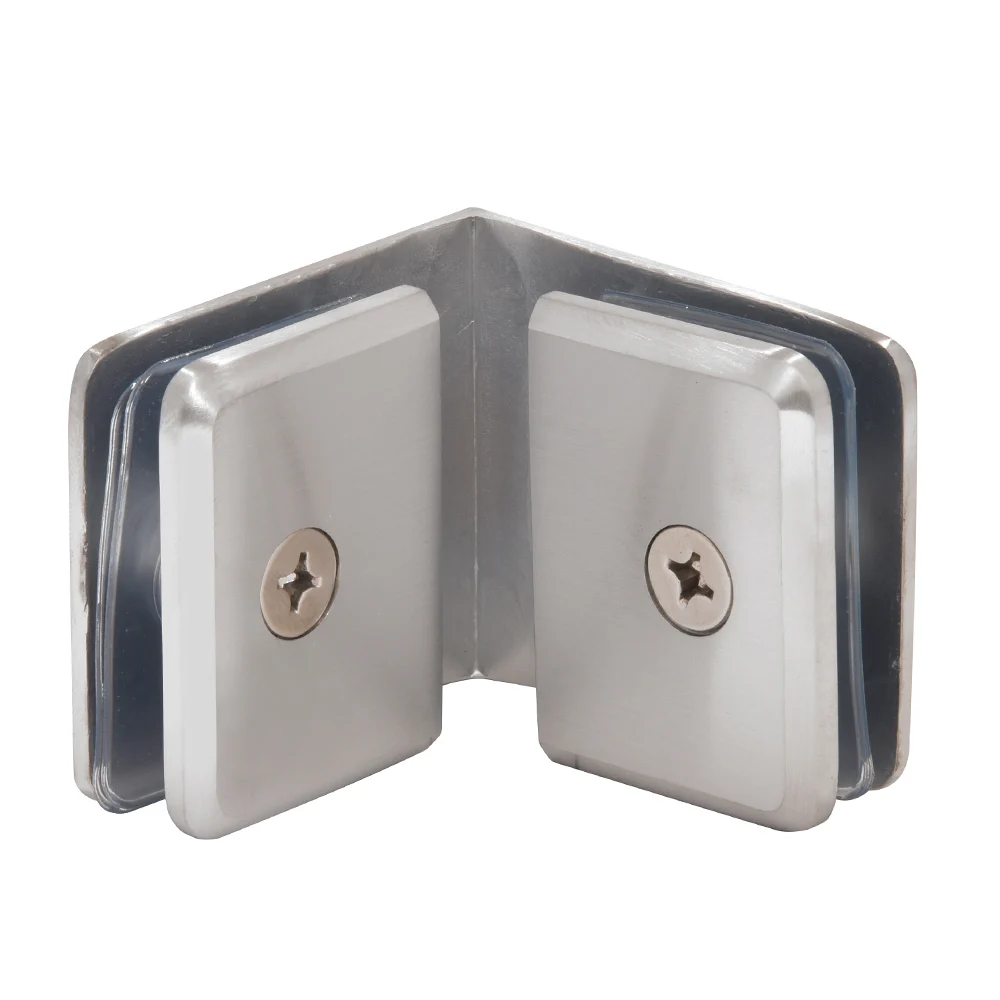 Shower Glass Beveled 90° Glass-to-Glass Clamp, Brushed Chrome – CRL BGC90BCH, photo 2