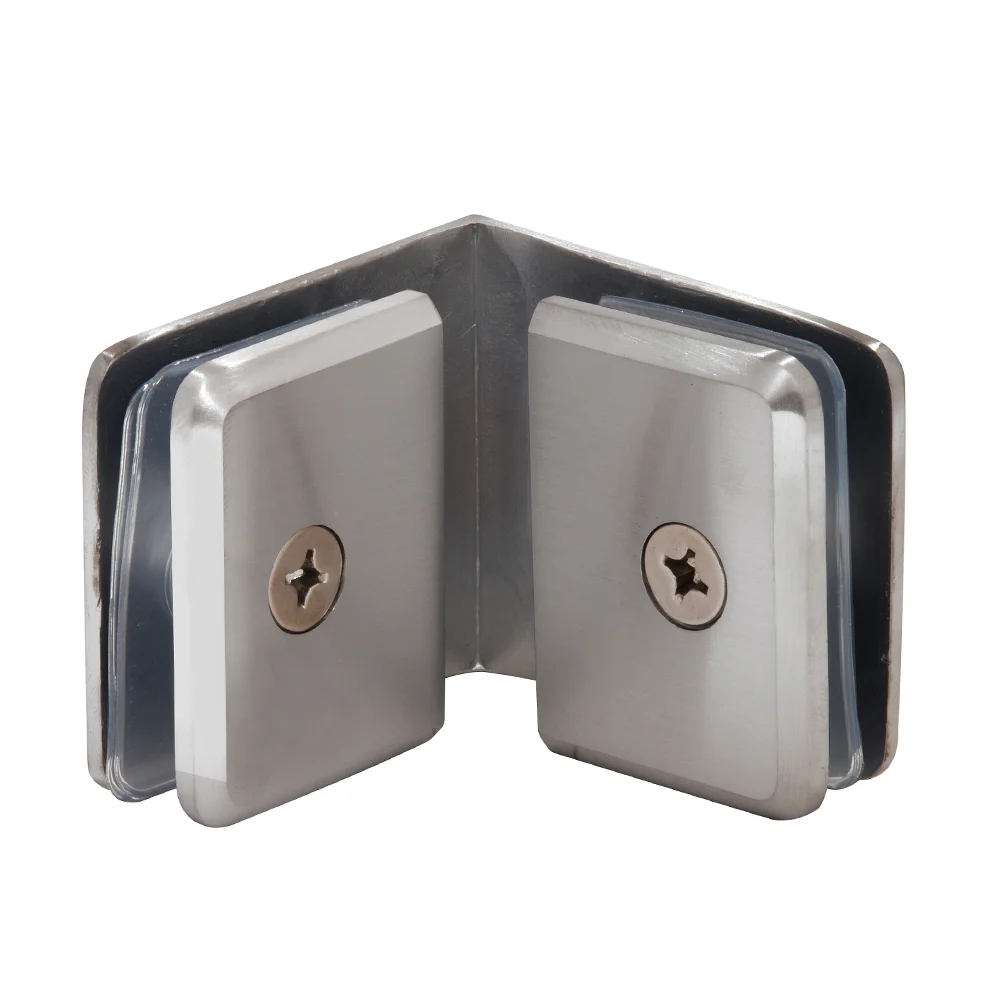 Shower Glass Beveled 90° Glass-to-Glass Clamp, Brushed Nickel – CRL BGC90BN