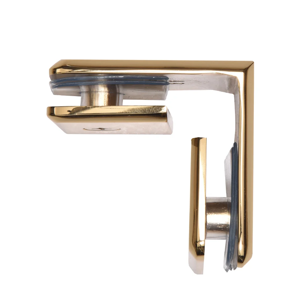 Shower Glass Beveled 90° Glass-to-Glass Clamp, French Gold – CRL BGC90FG, photo 3