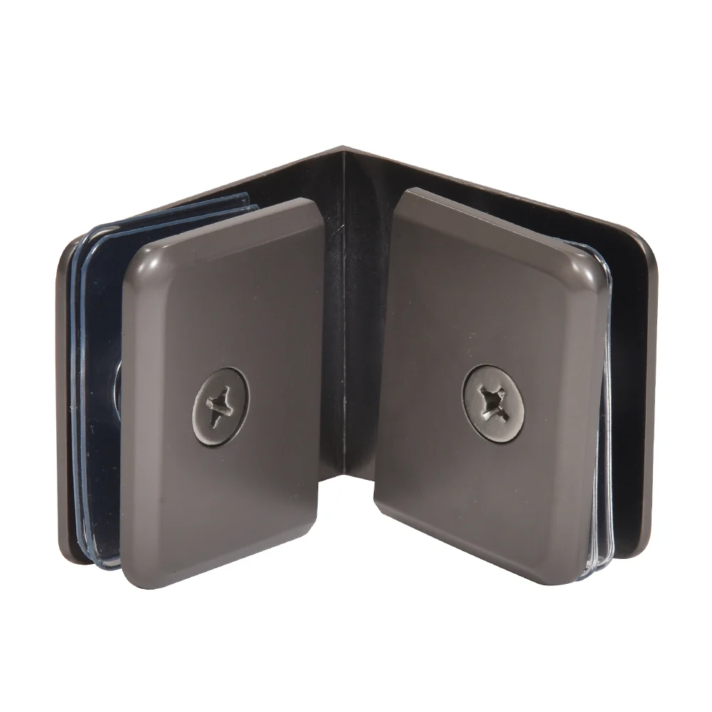 Shower Glass Beveled 90° Glass-to-Glass Clamp, Matte Gun Metal – CRL BGC90MGM, photo 2