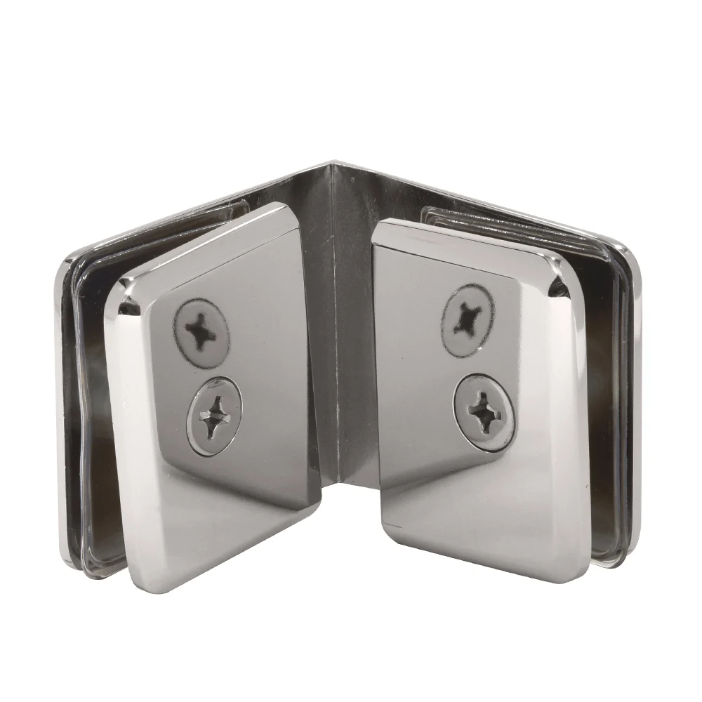 Shower Glass Beveled 90° Glass-to-Glass Clamp, Polished Nickel – CRL BGC90PN