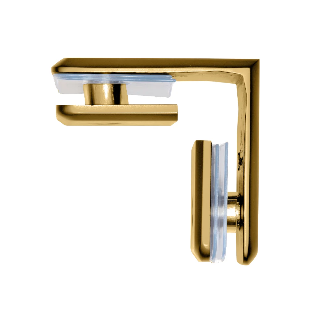 Shower Glass Beveled 90° Glass-to-Glass Clamp, Satin Brass – CRL BGC90SB, photo 2