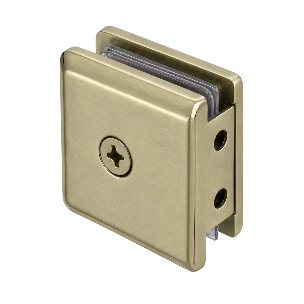 Shower Glass Beveled Notch-in-Glass Fixed Panel U-Clamp, Brushed Bronze – CRL BGCU1BBRZ