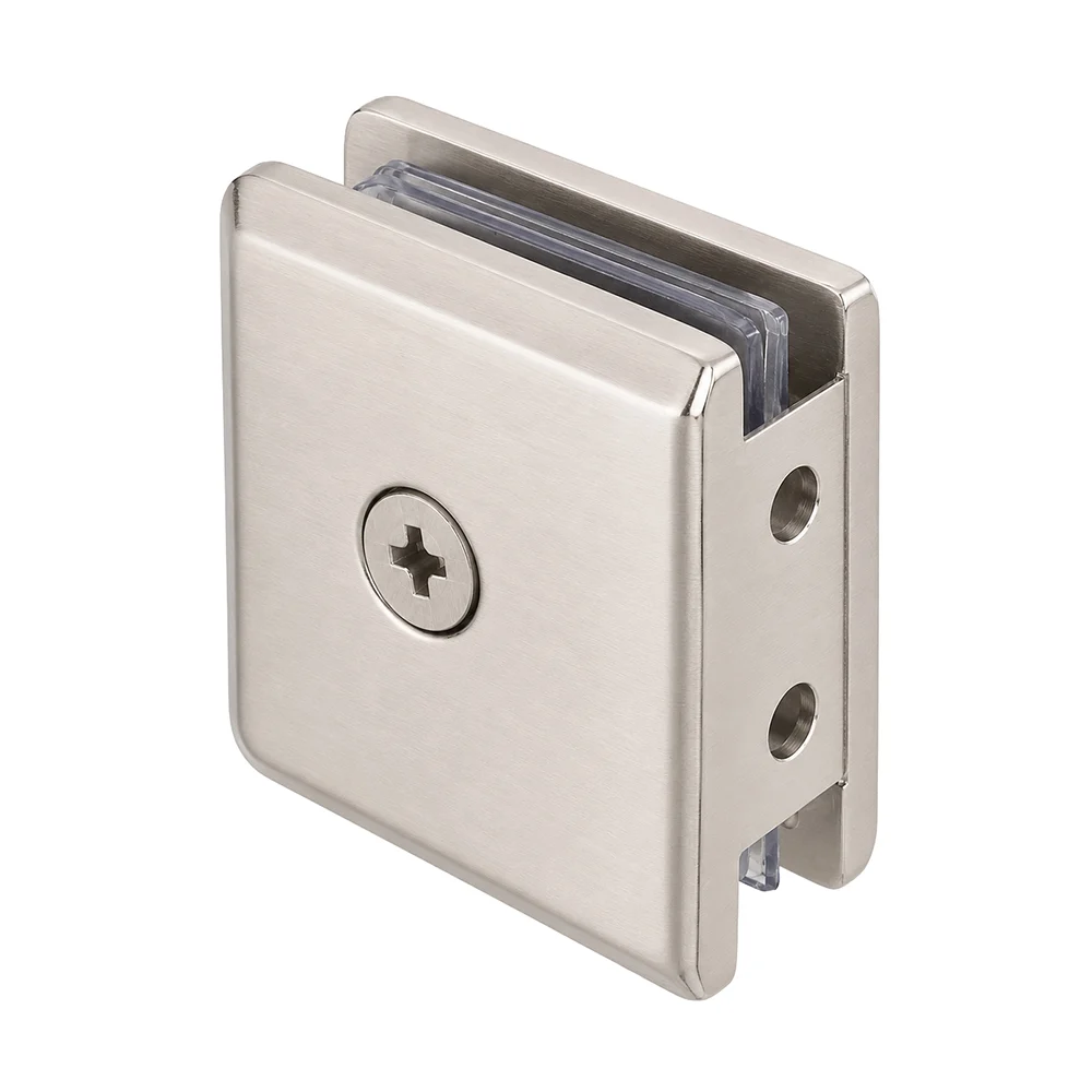 Shower Glass Beveled Notch-in-Glass Fixed Panel U-Clamp, Brushed Nickel – CRL BGCU1BN