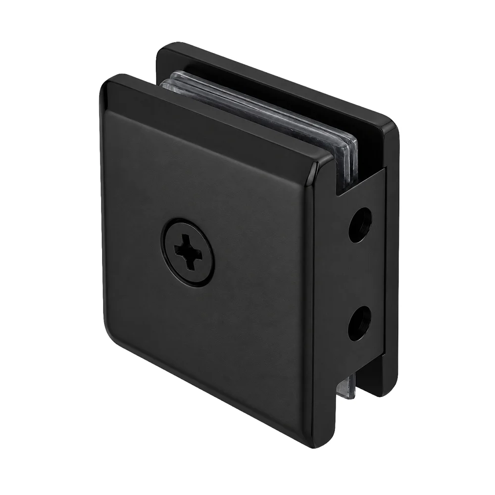 Shower Glass Beveled Notch-in-Glass Fixed Panel U-Clamp, Matte Black – CRL BGCU1MBL