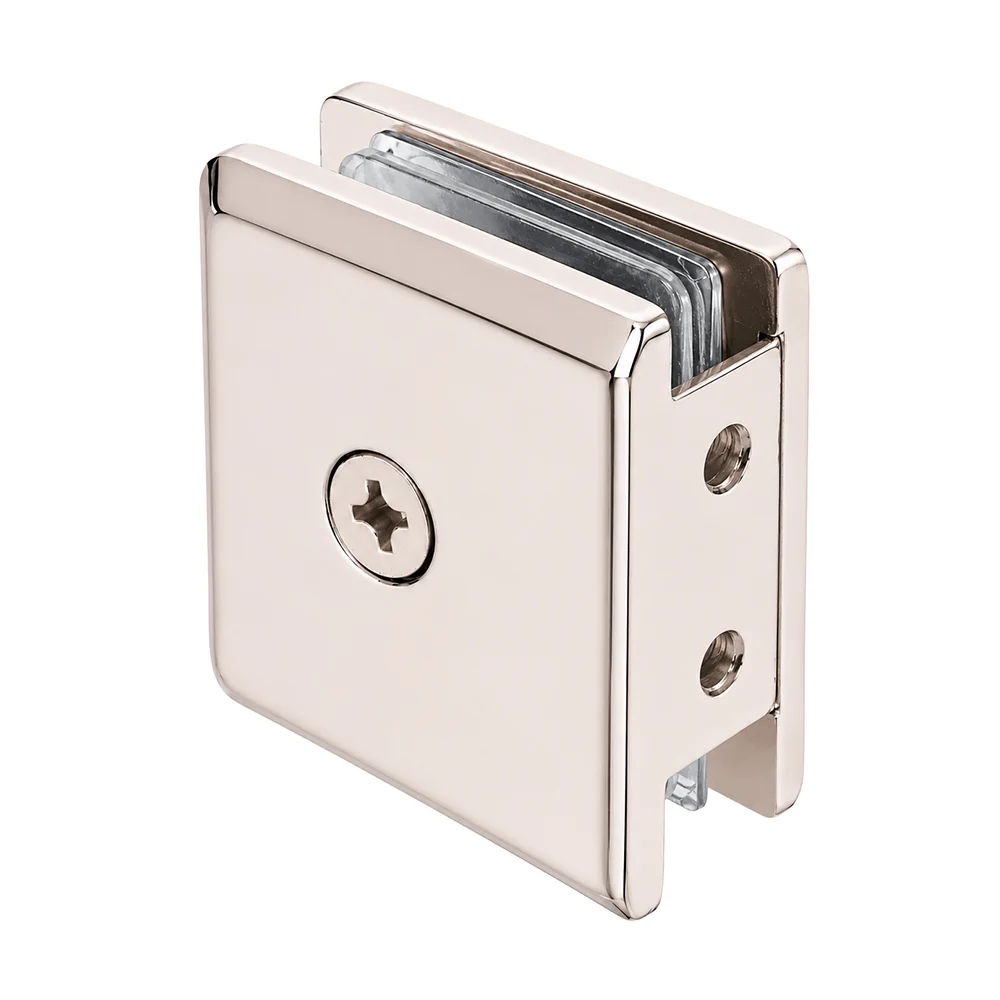 Shower Glass Beveled Notch-in-Glass Fixed Panel U-Clamp, Polished Nickel – CRL BGCU1PN