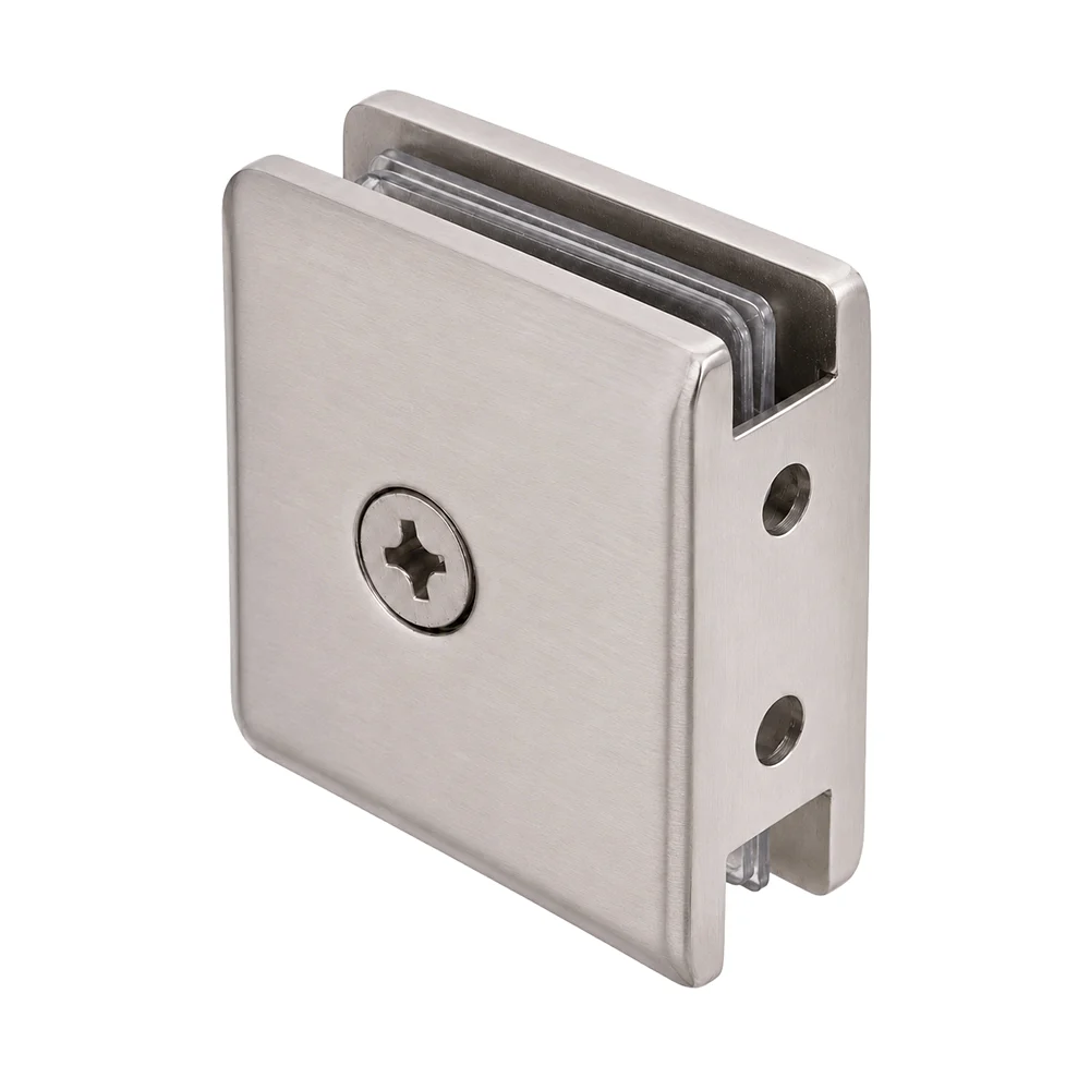 Shower Glass Beveled Notch-in-Glass Fixed Panel U-Clamp, Satin Nickel – CRL BGCU1SN