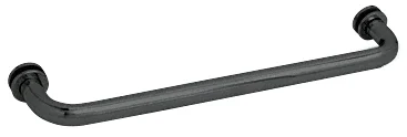 Glass Shower Door 18" Single-Sided Tubular Towel Bar, Matte Black – CRL BM18MBL