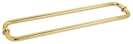 Glass Shower Door 24" Back-to-Back Tubular Towel Bar, Polished Brass – CRL BM24X24BR