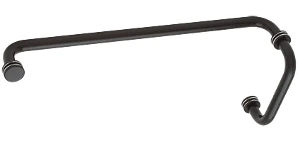 Glass Shower Door 6" Pull Handle and 18" Towel Bar Set, Matte Black – CRL BM6X18MBL