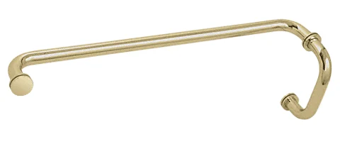 Glass Shower Door 6" Pull Handle and 24" Towel Bar Set, Satin Brass – CRL BM6X24SB