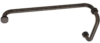 Glass Shower Door 8" Pull Handle and 18" Towel Bar Set, Brushed Bronze – CRL BM8X18BBRZ